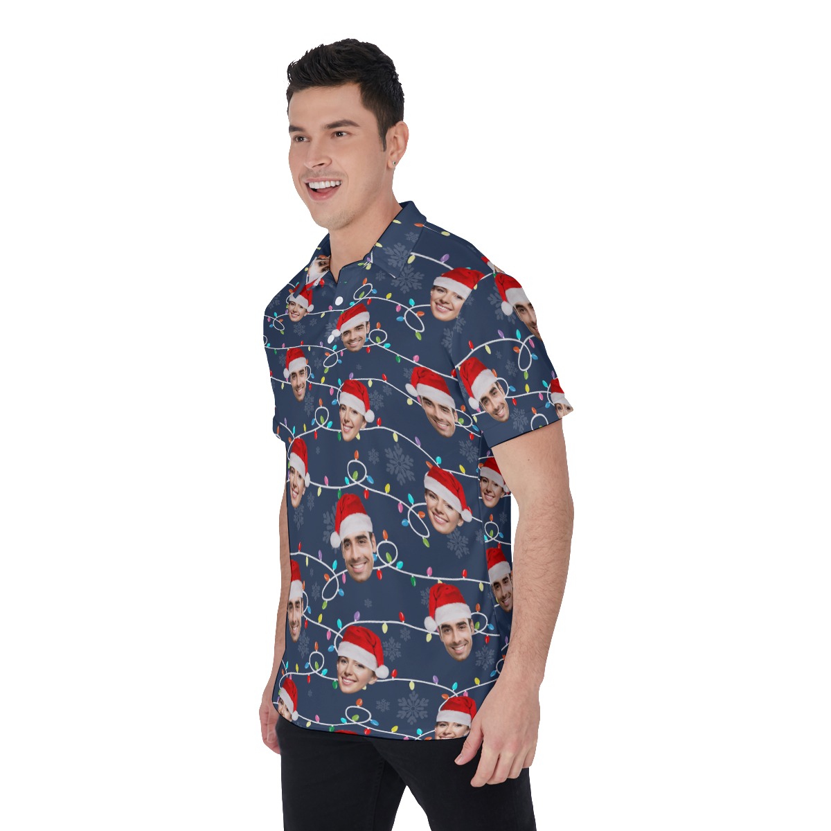 Christmas Hawaiian Shirt With Custom Face For Men