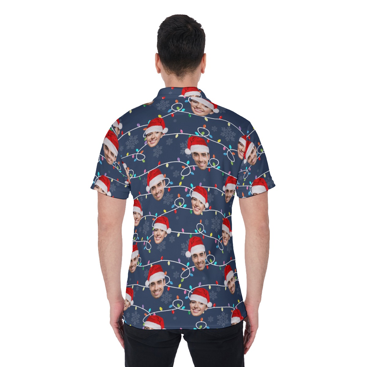 Christmas Hawaiian Shirt With Custom Face For Men