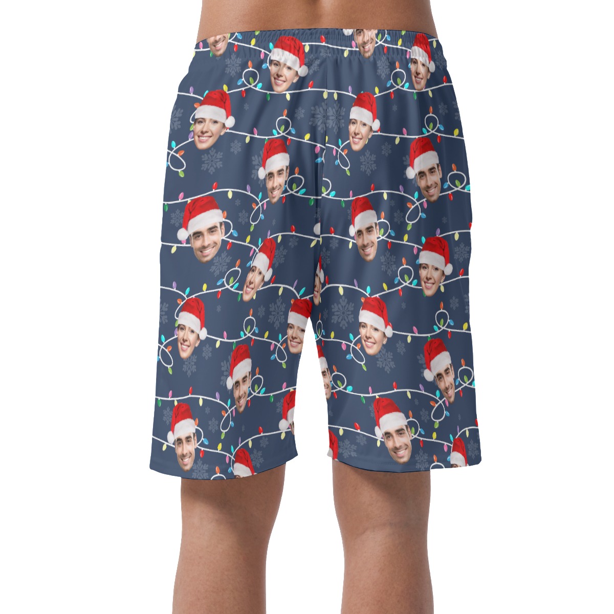 Christmas Hawaiian Shorts With Face For Men
