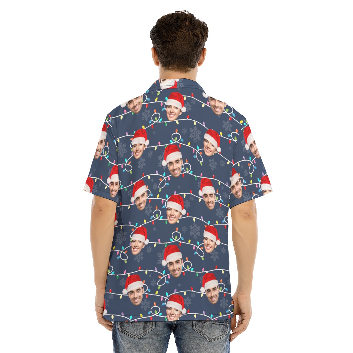 Funny Custom Face Hawaiian Christmas Shirt