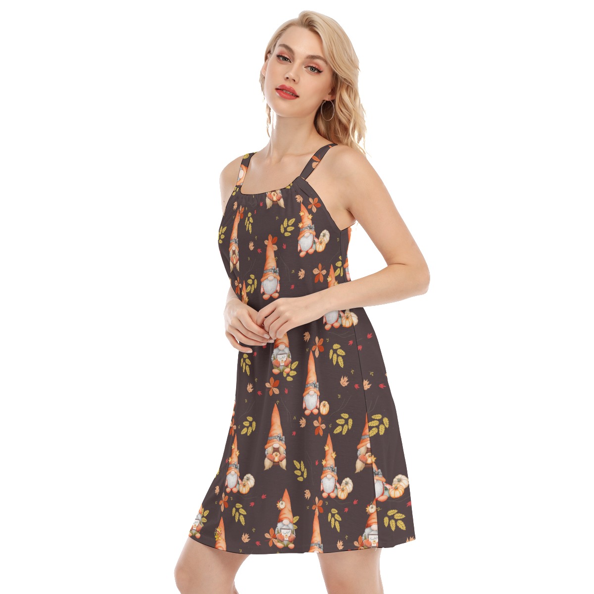 Gnomies Thanksgiving Hawaiian Dress For Women