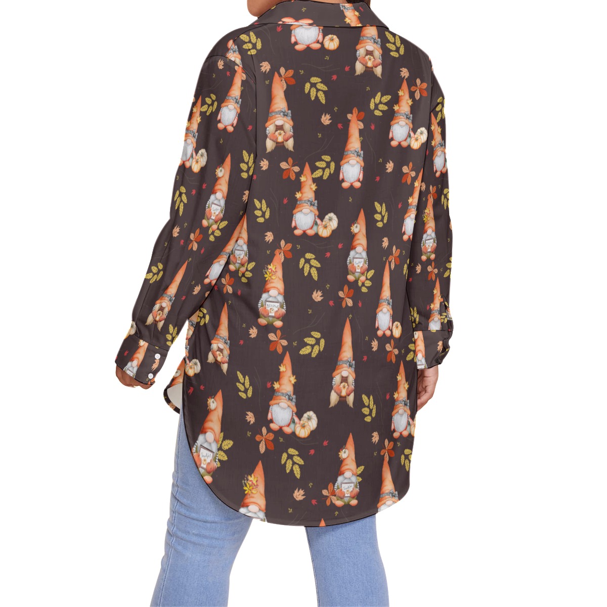 Women's Gnomies Thanksgiving Hawaiian Shirt Oversized
