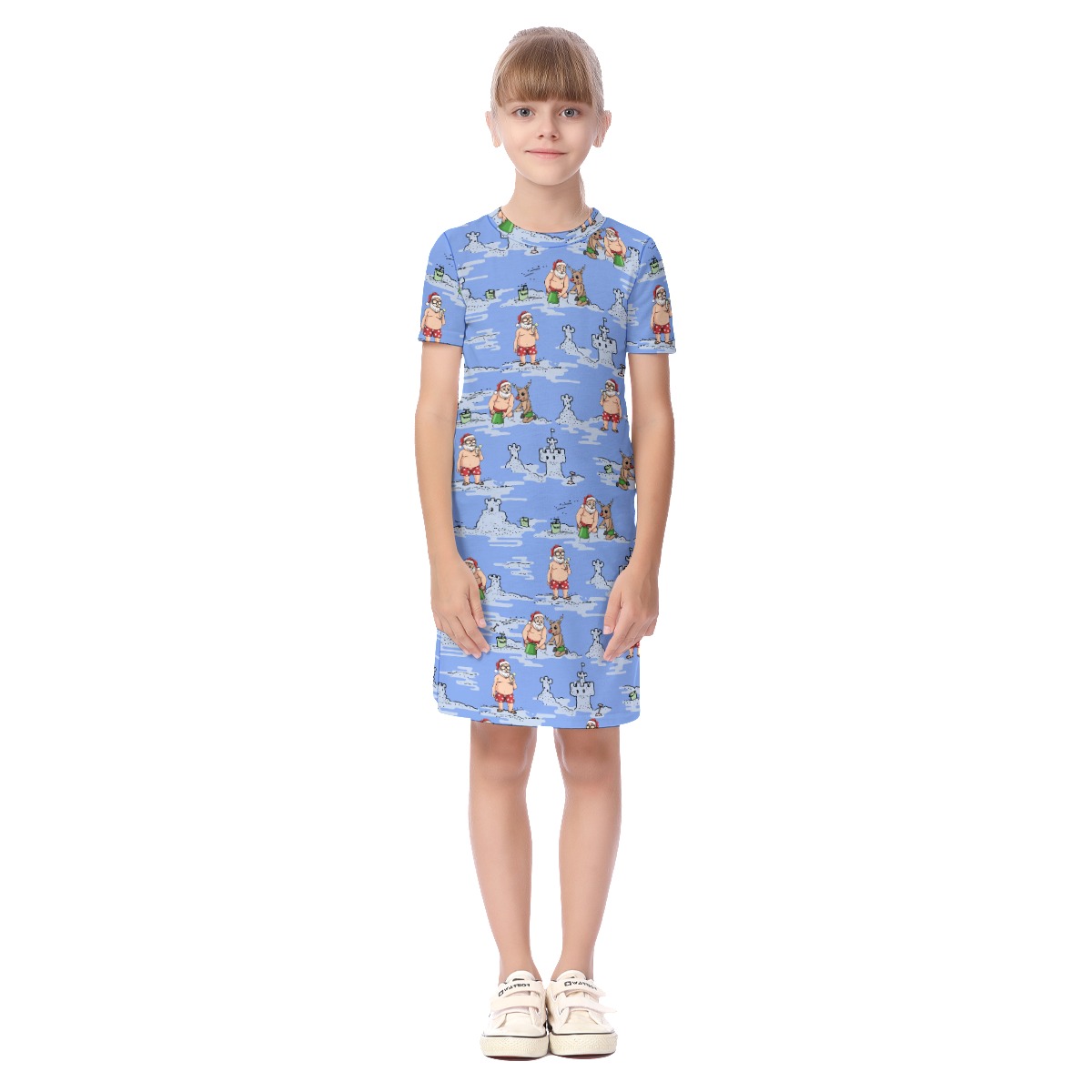 Cute Santa Christmas Kid's Hawaiian Dress - variant image 1