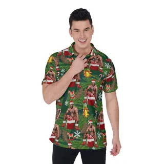 Barry Wood Funny Christmas Hawaiian Shirt Polo For Men