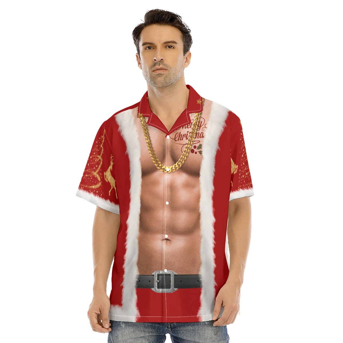 Unique Santa Claus Costume Christmas Hawaiian Shirt - variant image 1