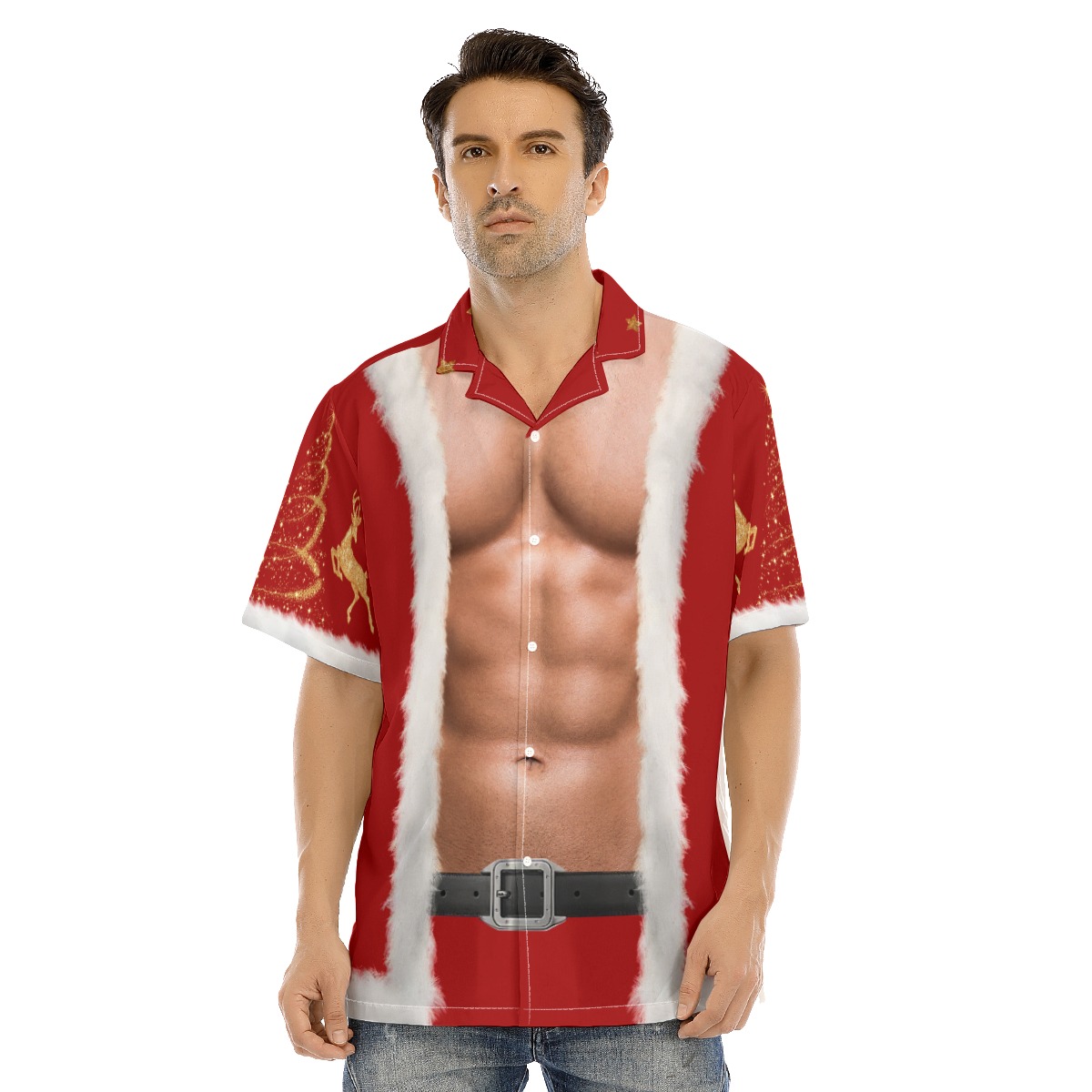 Funny Santa Costume Christmas Hawaiian Shirt - variant image 1