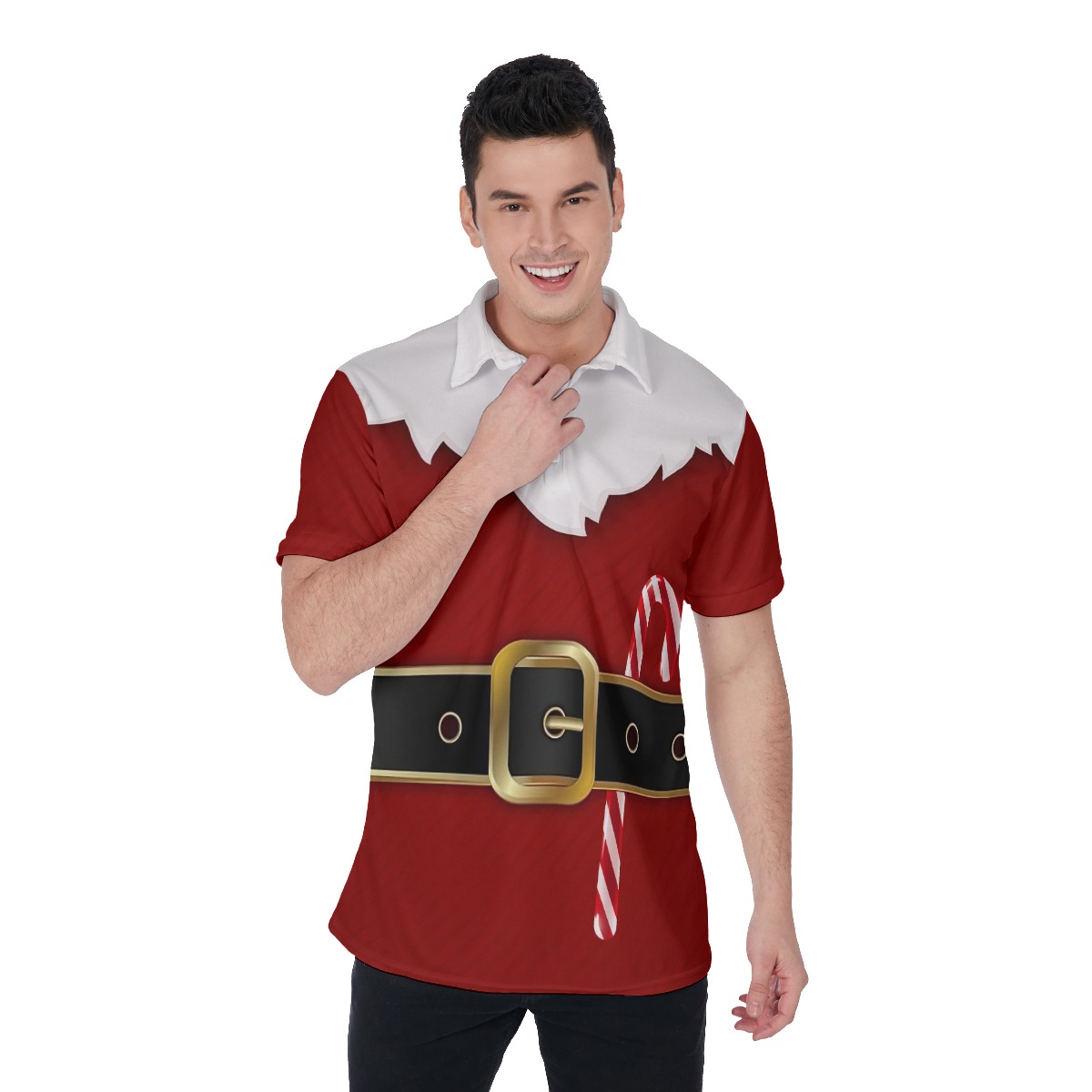 Costume Santa Claus Christmas Hawaiian Polo Shirt - variant image 1