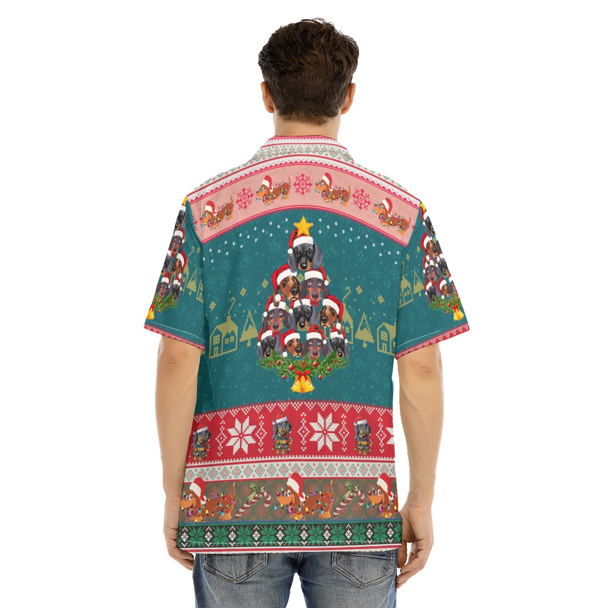Men's Dachshund Christmas Hawaiian Shirt