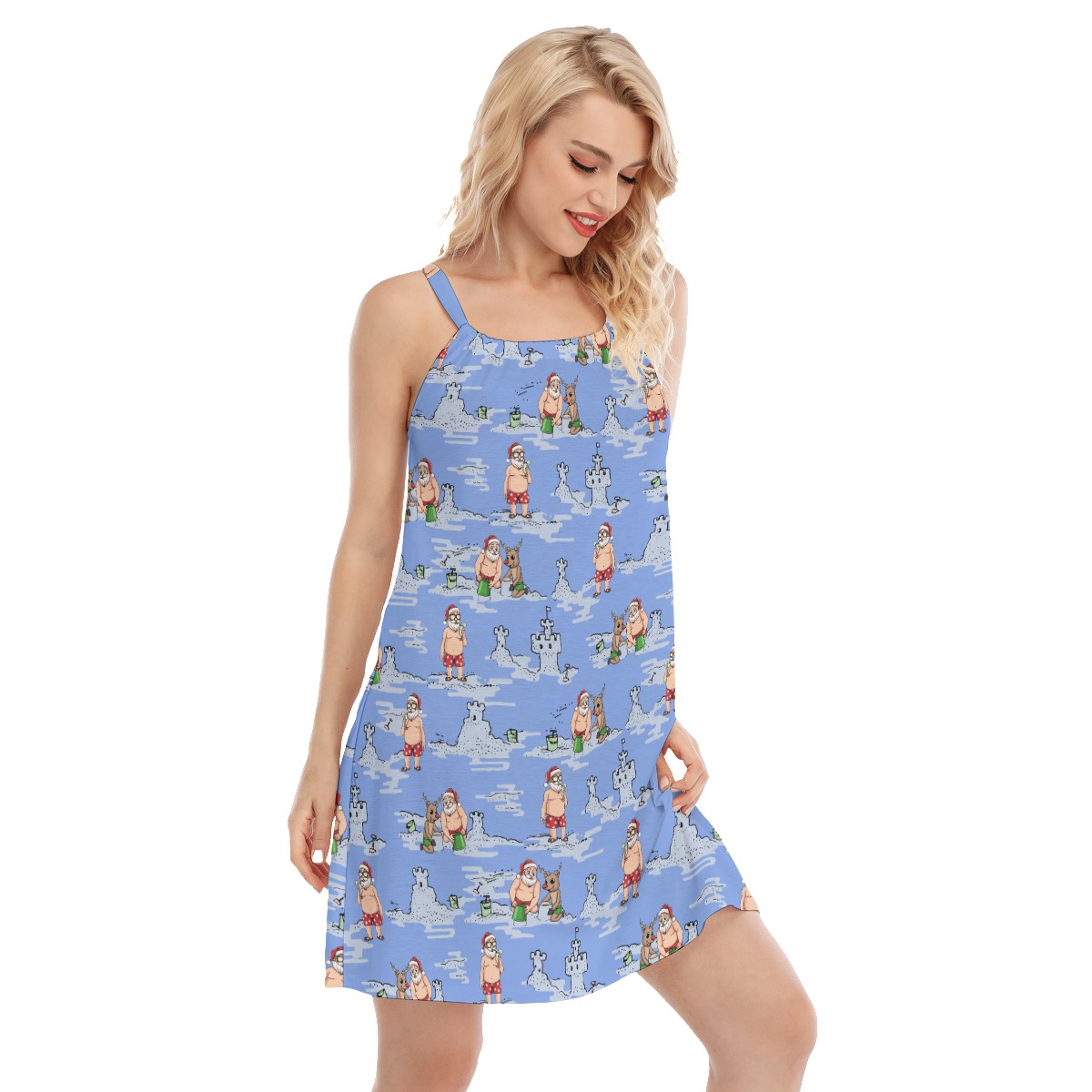 Santa Hawaiian Dress For Christmas