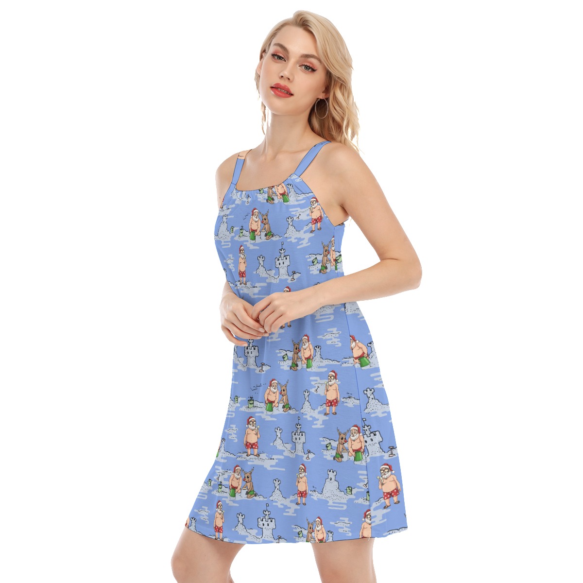 Santa Hawaiian Dress For Christmas