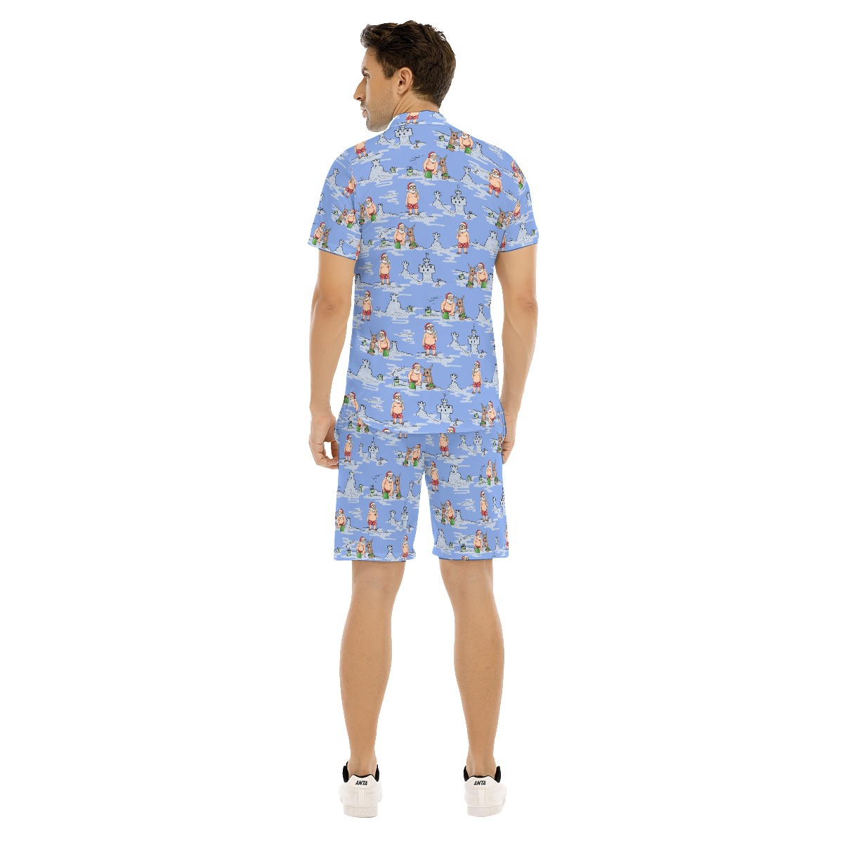 Funny Santa Christmas Hawaiian Shirt Set For Men