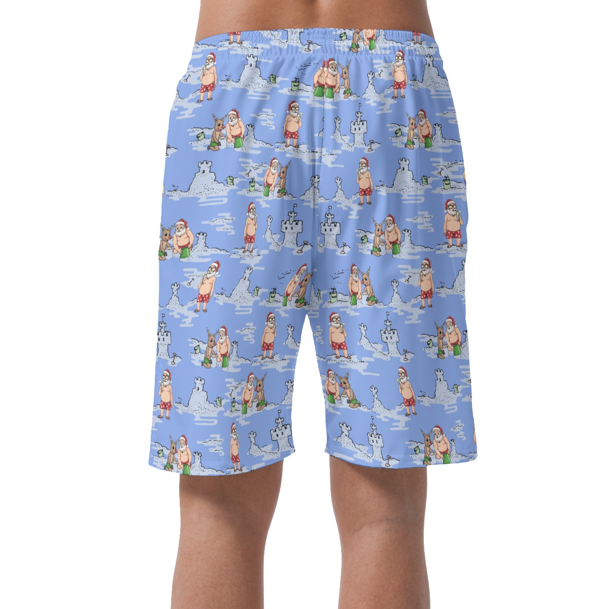 Santa Reindeer Christmas Shorts Hawaiian For Men