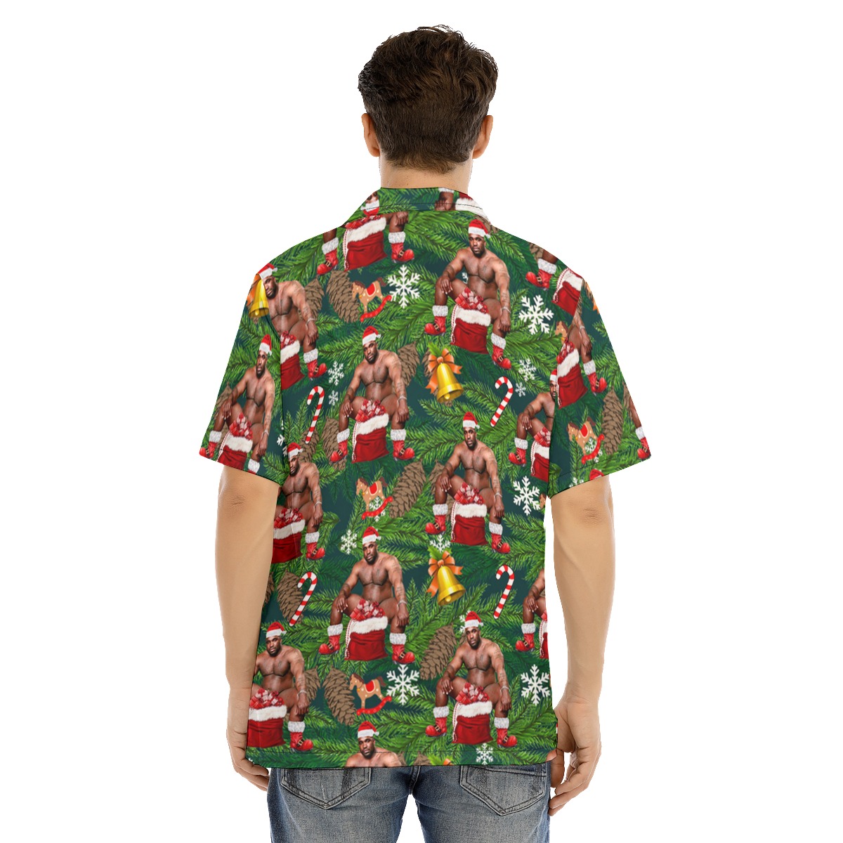 Santa Barry Wood Christmas Hawaiian Shirt