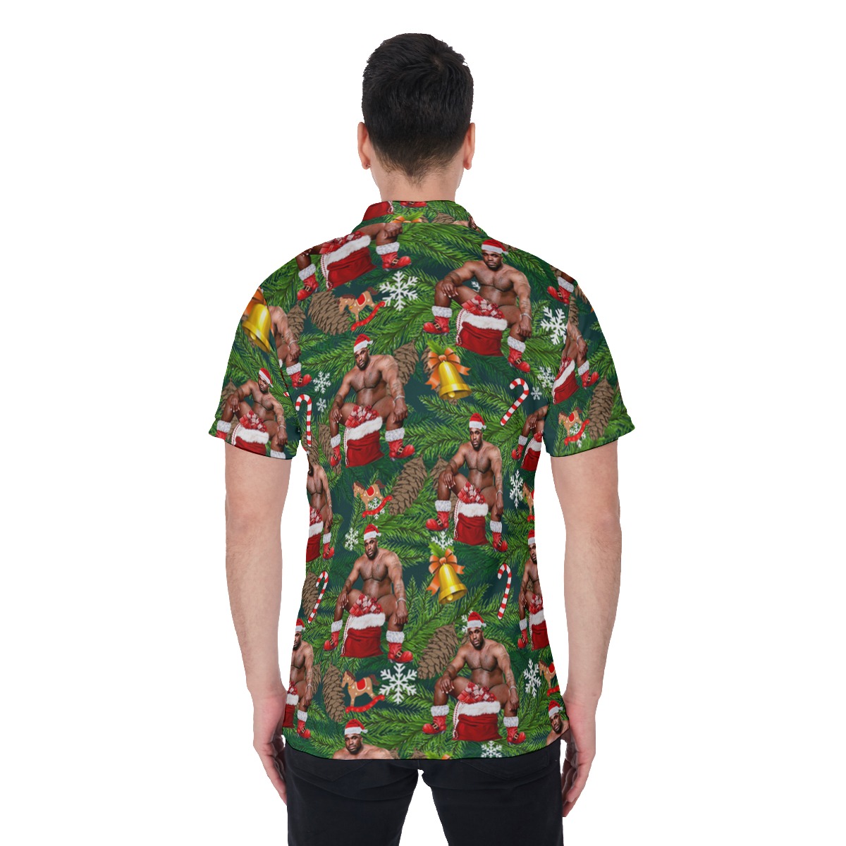 Barry Wood Funny Christmas Hawaiian Shirt Polo For Men