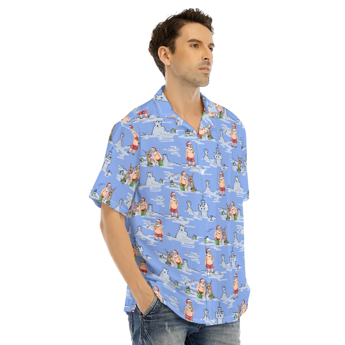 Funny Santa Hawaiian Shirt For Men
