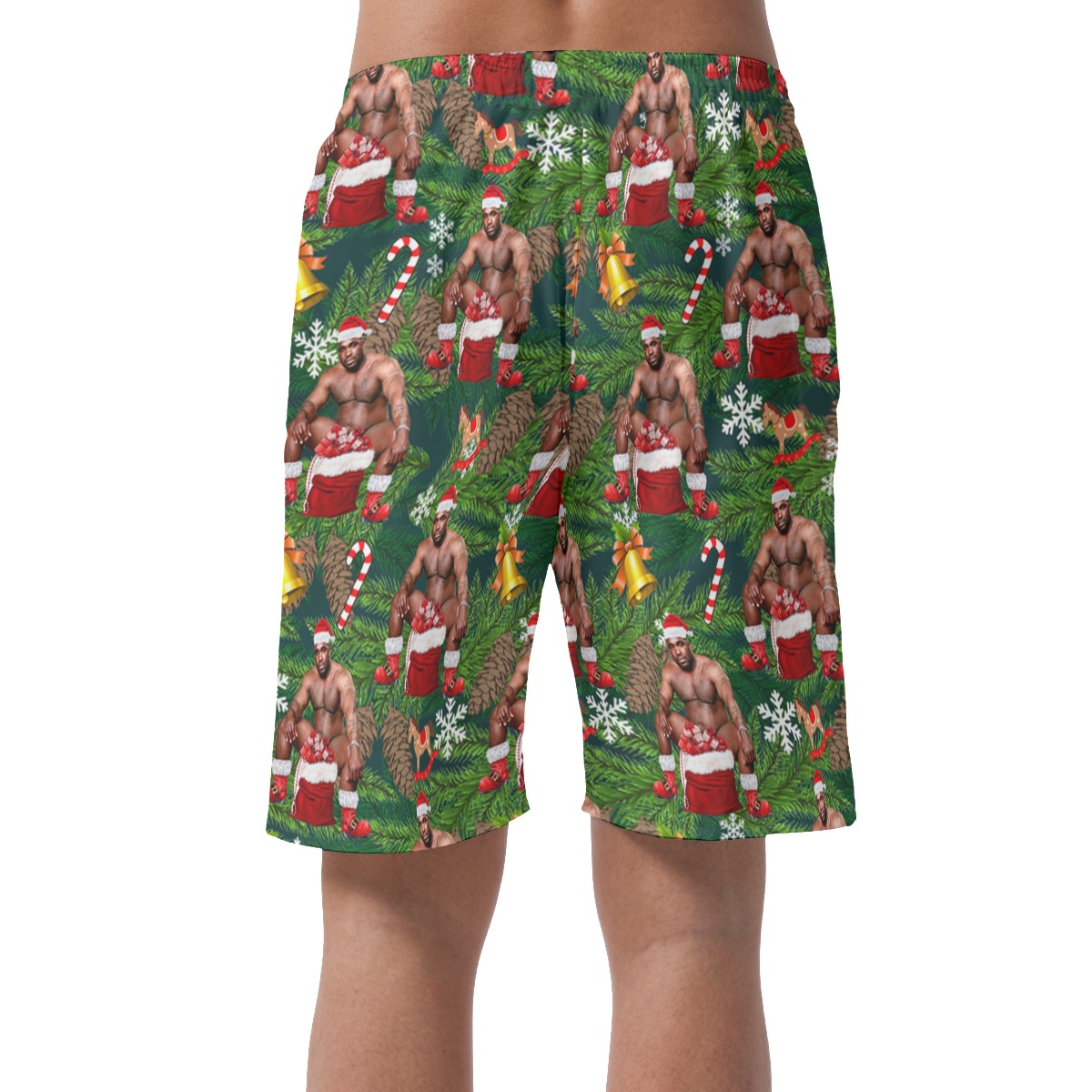 Funny Santa Barry Wood Christmas Hawaiian Shorts