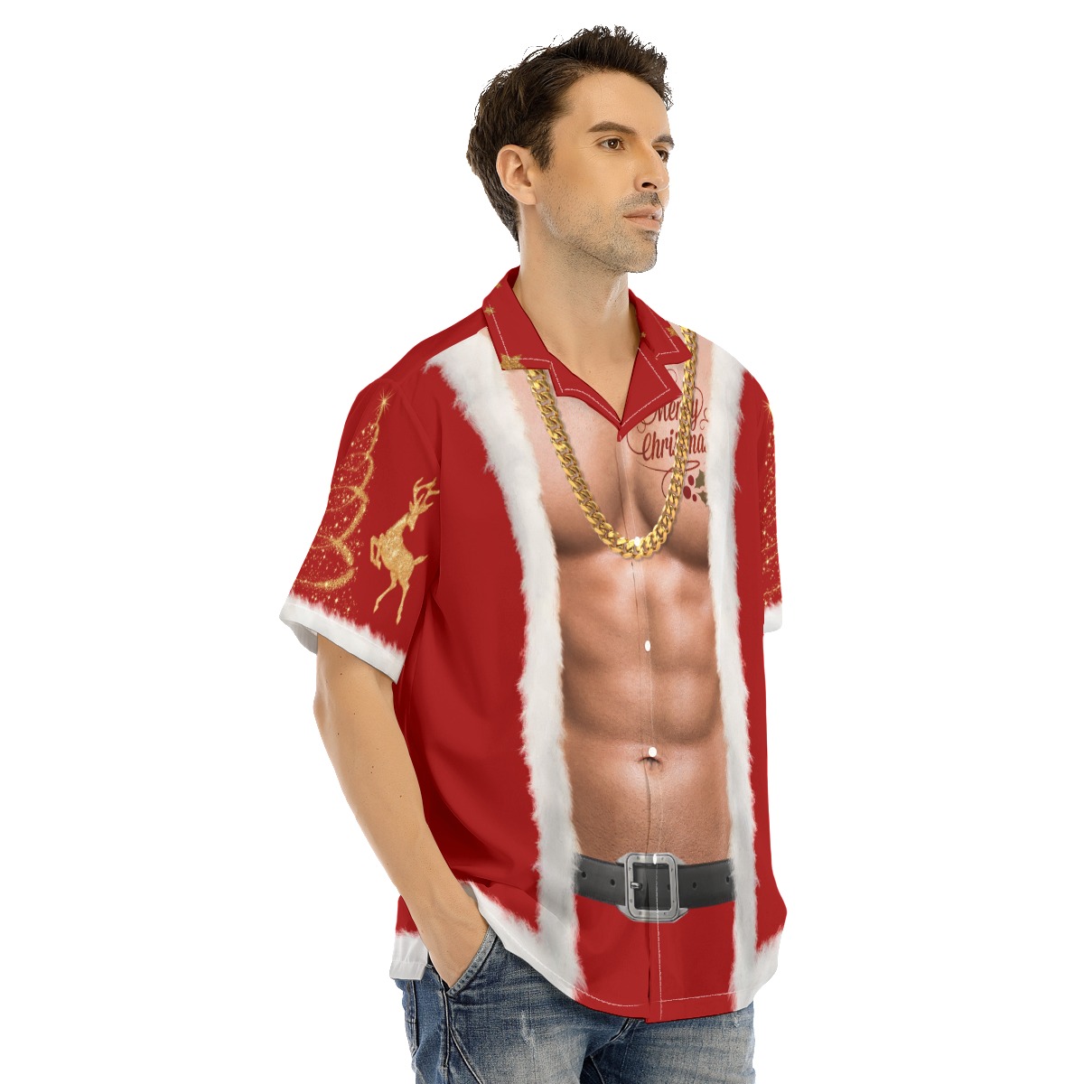 Unique Santa Claus Costume Christmas Hawaiian Shirt