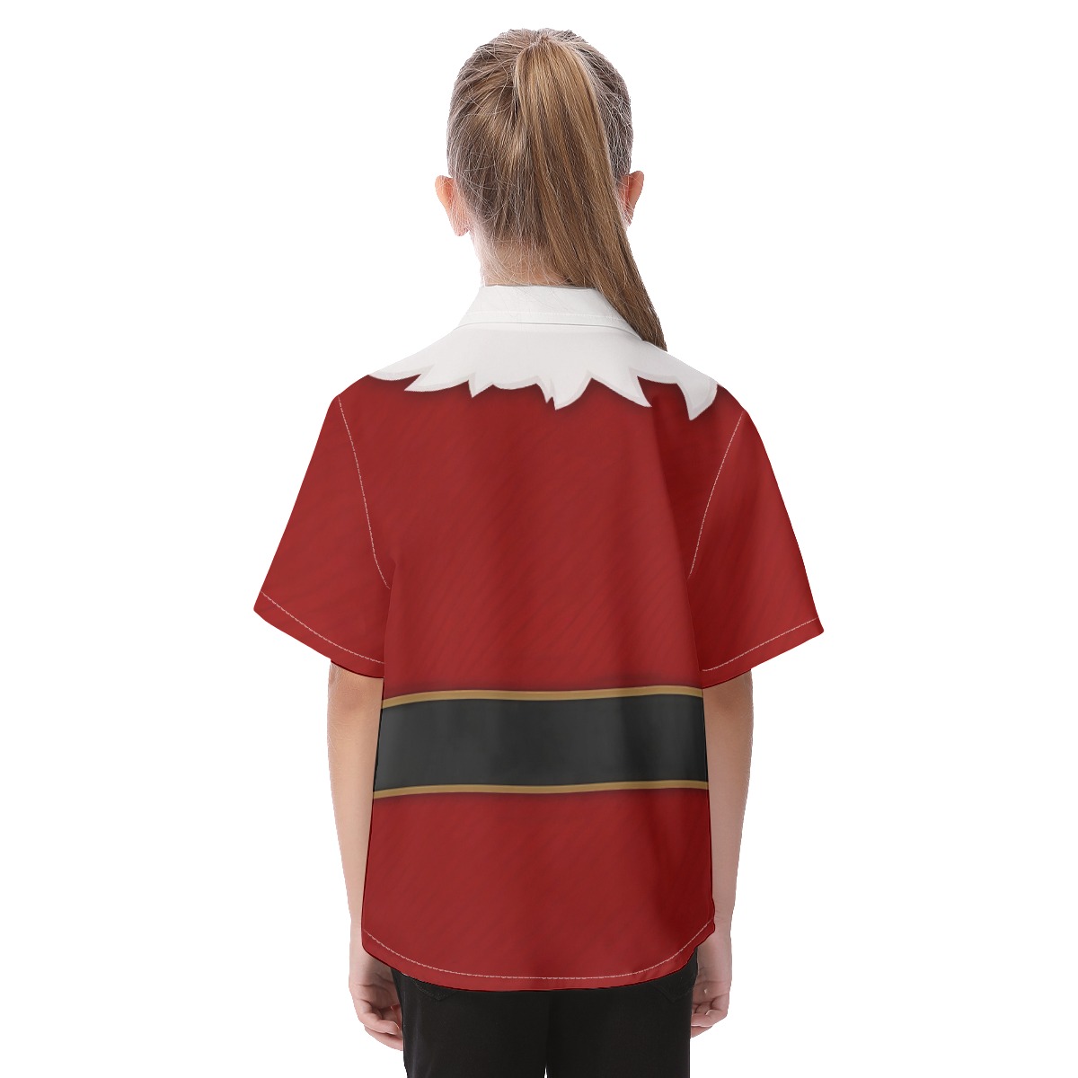 Cute Santa Claus Costume Hawaiian Shirt For Kids