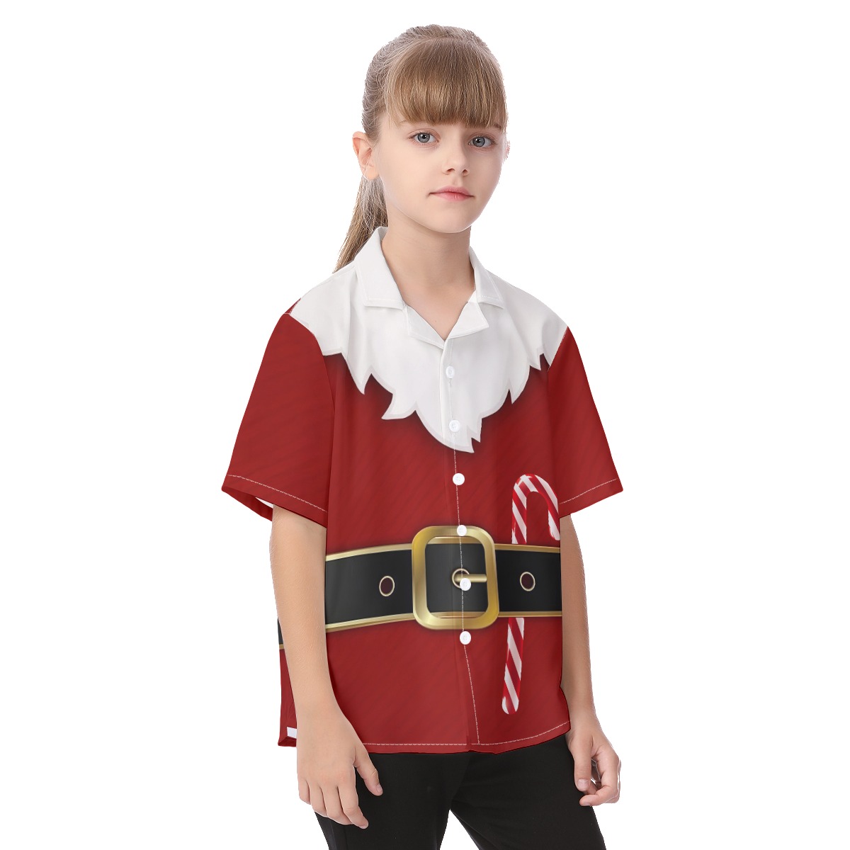 Cute Santa Claus Costume Hawaiian Shirt For Kids