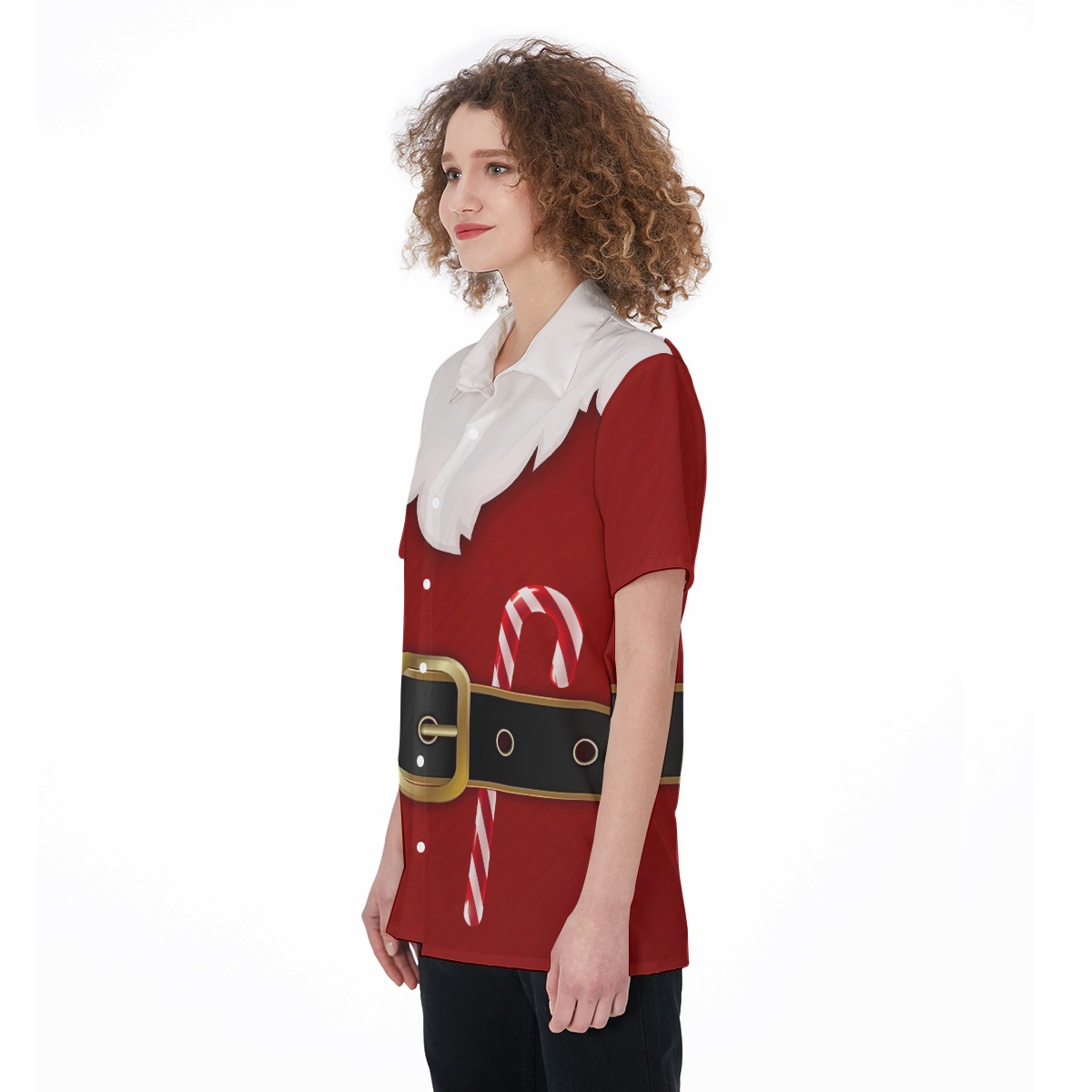 Holiday Costume Santa Claus Hawaiian Shirt For Women