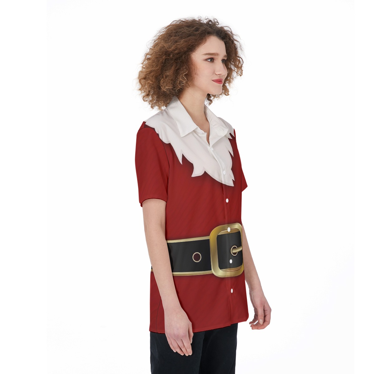 Holiday Costume Santa Claus Hawaiian Shirt For Women