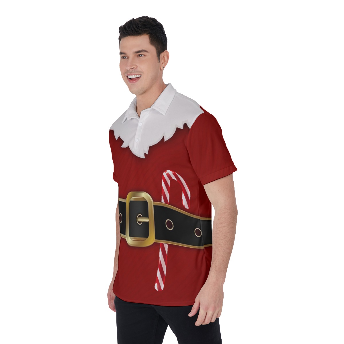 Costume Santa Claus Christmas Hawaiian Polo Shirt