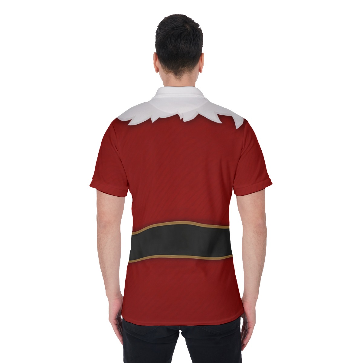 Costume Santa Claus Christmas Hawaiian Polo Shirt