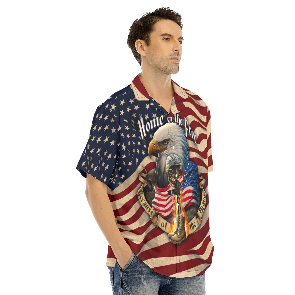 Patriotic American Eagle Hawaiian Shirt