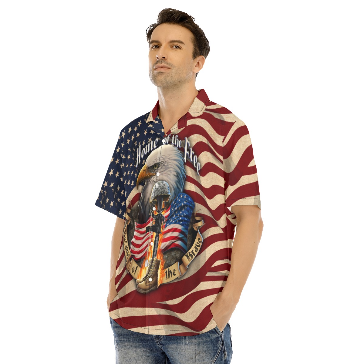 Patriotic American Eagle Hawaiian Shirt
