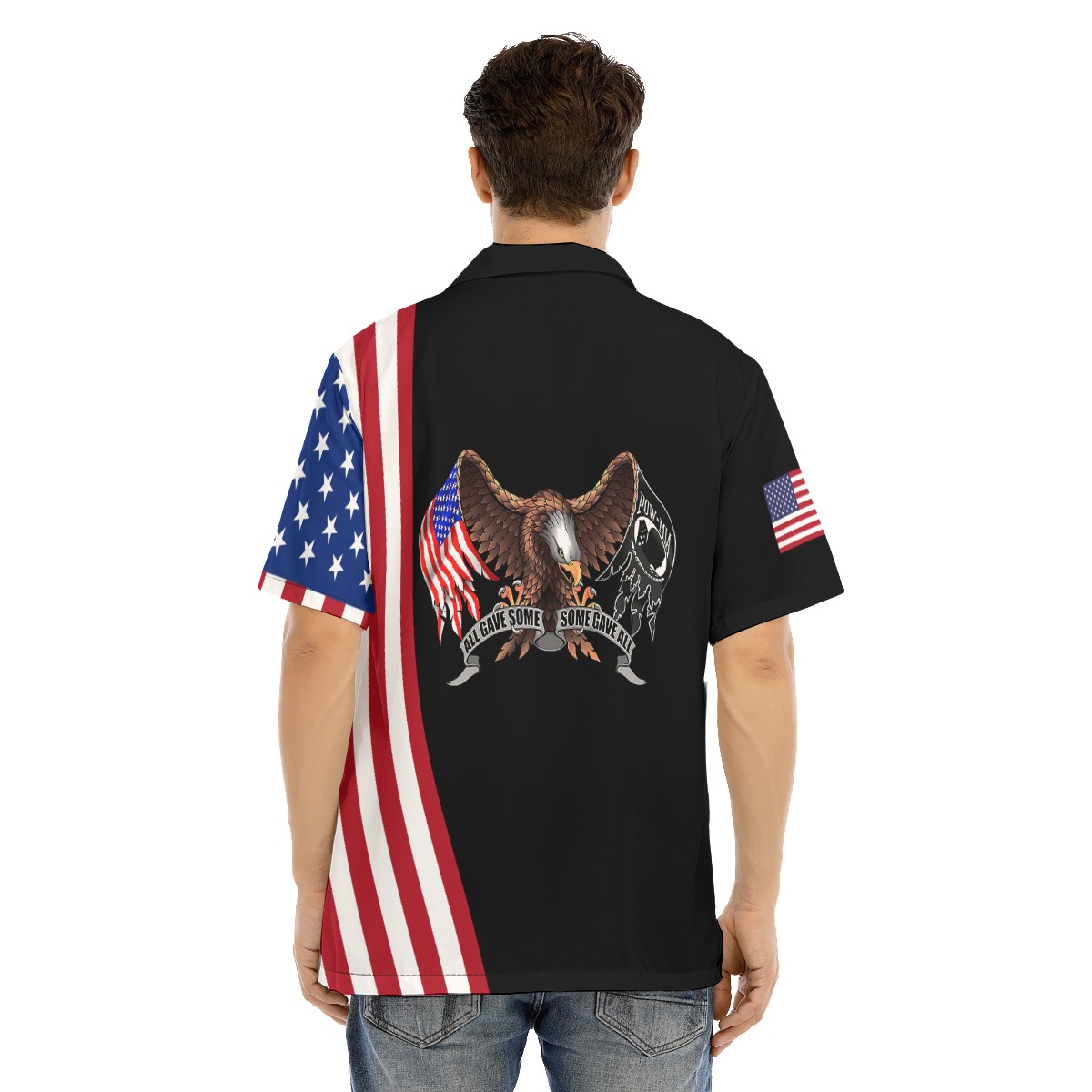 American Eagle And Flag Patriotic Hawaiian Shirt