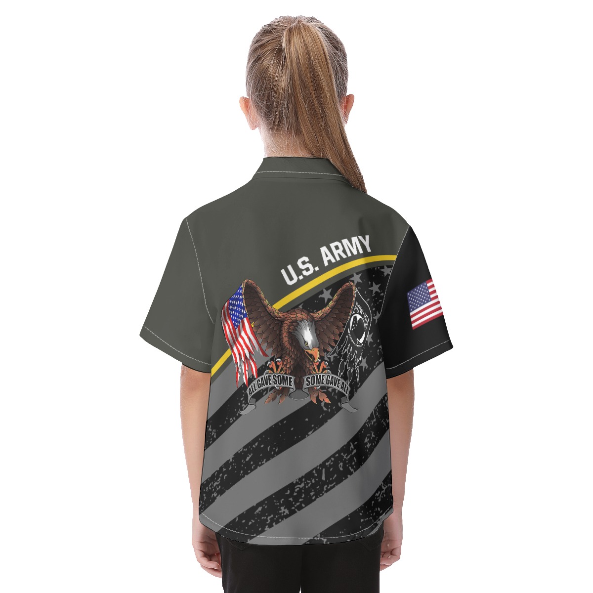American Eagle Patriotic Hawaiian Shirt For Kids