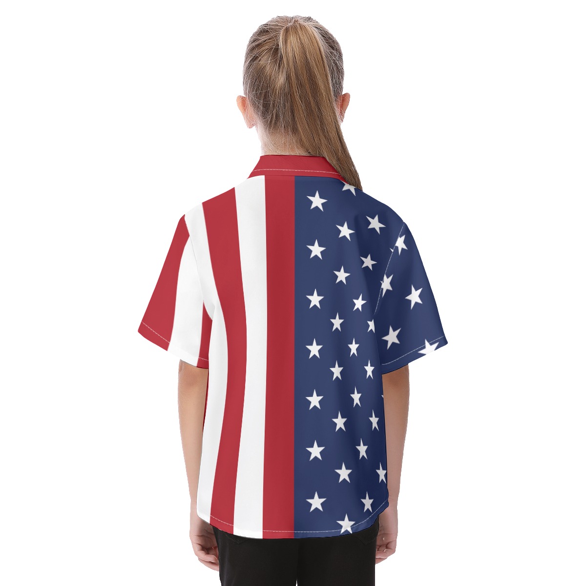 Cute American Flag Hawaiian Shirt For Kids