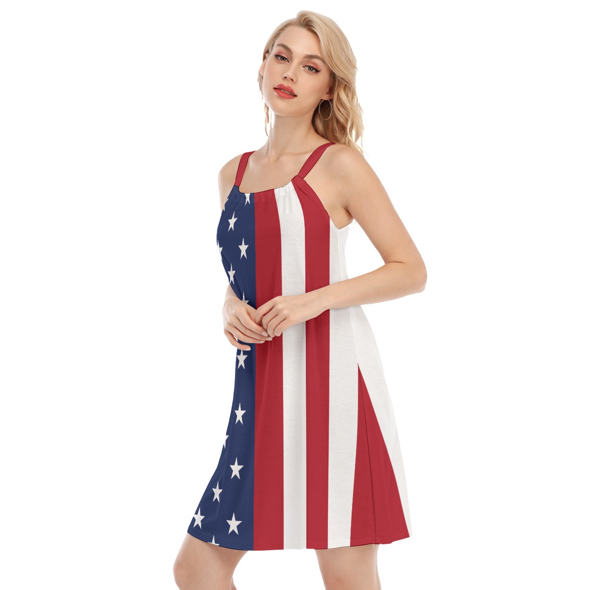 American Flag Hawaiian Cami Dress For Women
