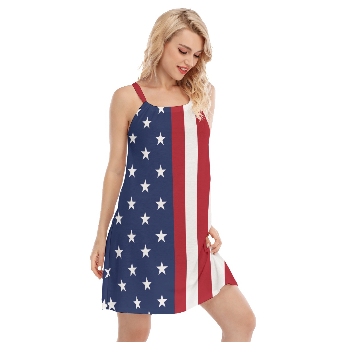 American Flag Hawaiian Cami Dress For Women