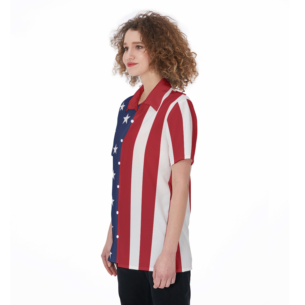 Amazing American Flag Hawaiian Shirt For Women