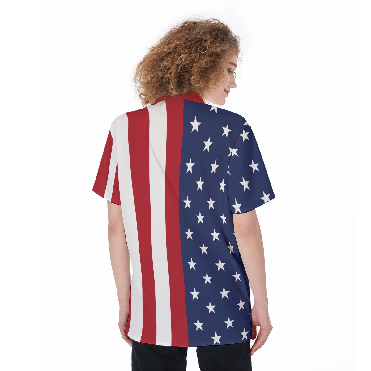 Amazing American Flag Hawaiian Shirt For Women