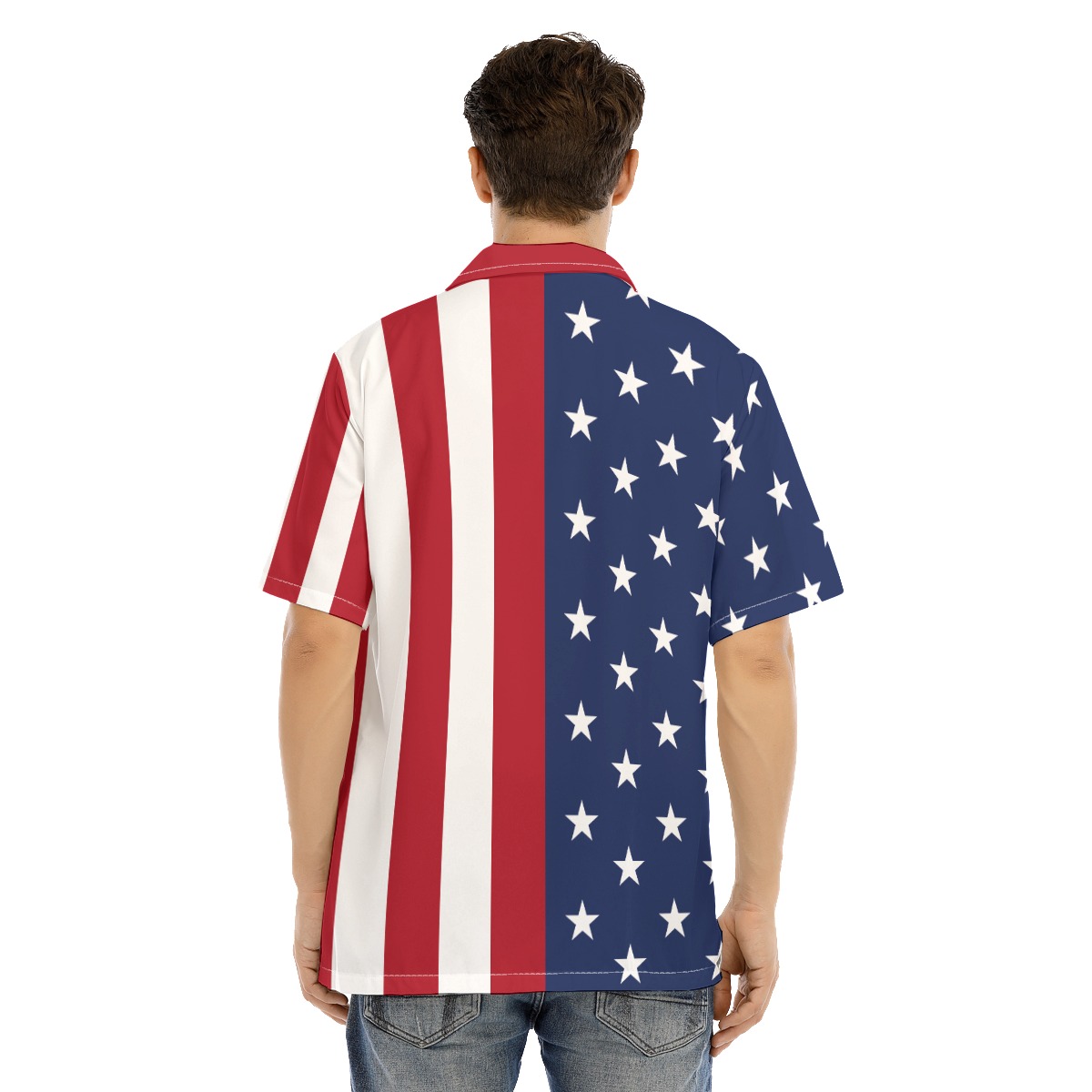 American Flag Men's Hawaiian Shirt