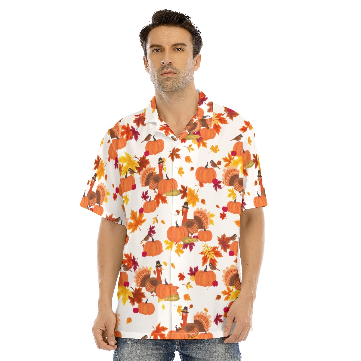 Thanksgiving Turkey Hawaiian Shirt - variant image 1