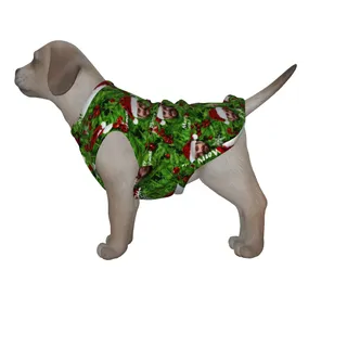 Custom Face Hawaiian Christmas Shirt For Dogs