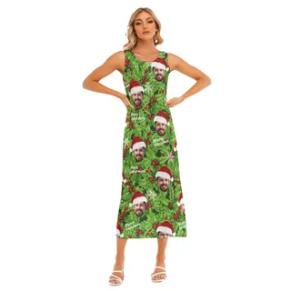 Hawaiian Christmas Dress Custom Face