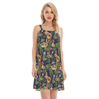 Cute Snowman Christmas Aloha Cami Dress For Women