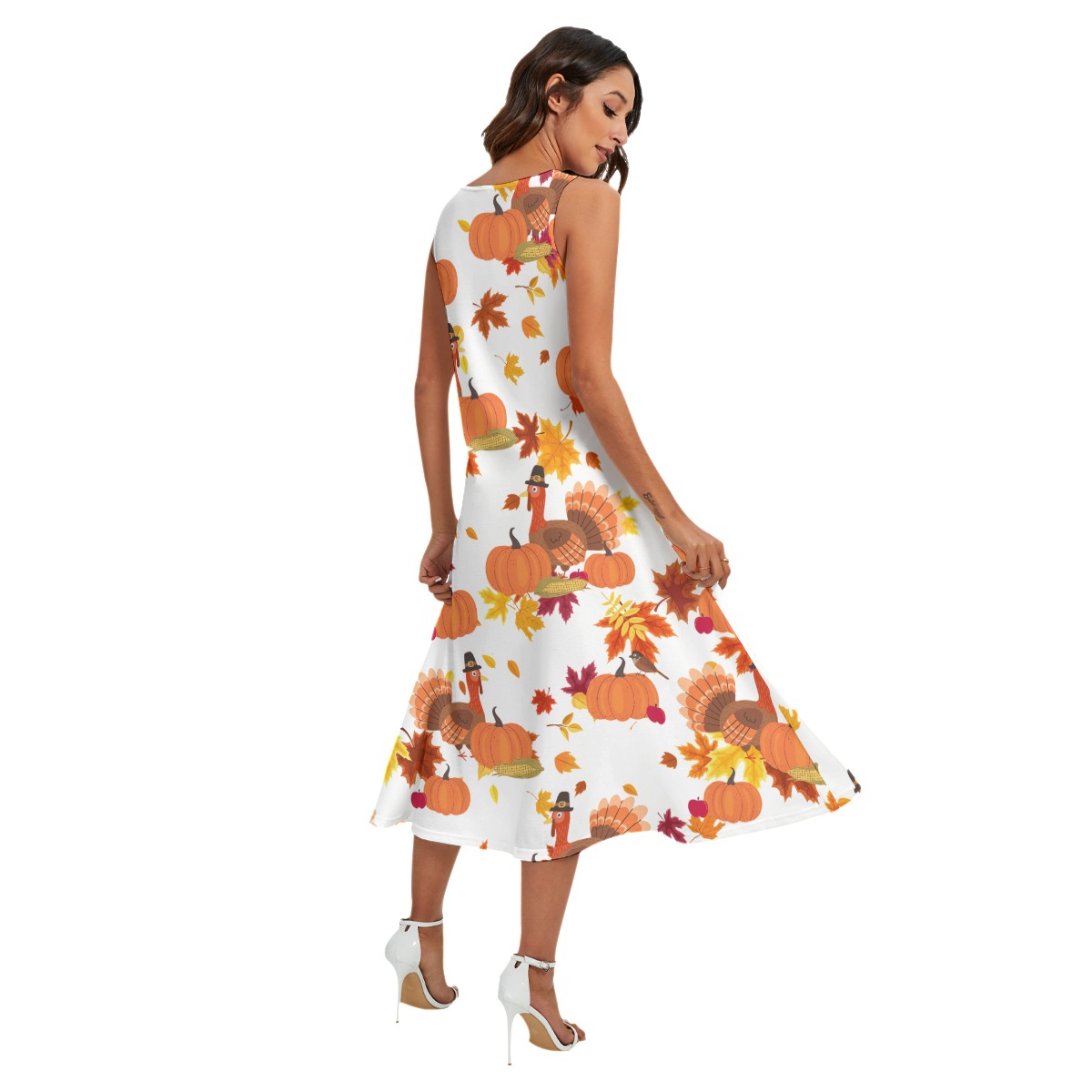 Thanksgiving Turkey Hawaiian Long Dress