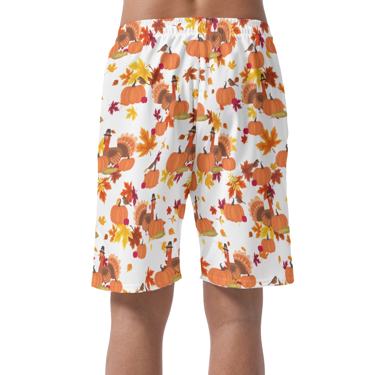 Thanksgiving Tukey Hawaiian Beach Shorts For Men