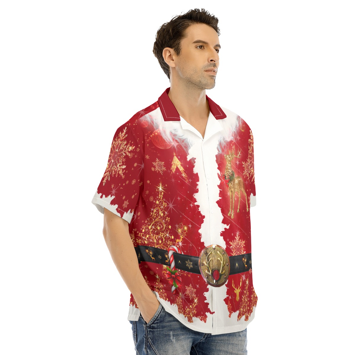 Santa Claus Costume Christmas Hawaiian Shirt