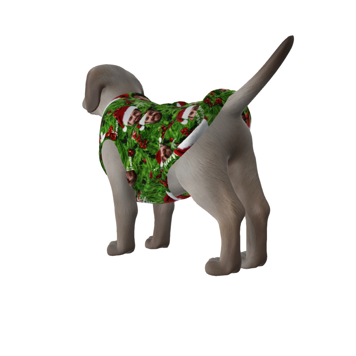 Custom Face Hawaiian Christmas Shirt For Dogs