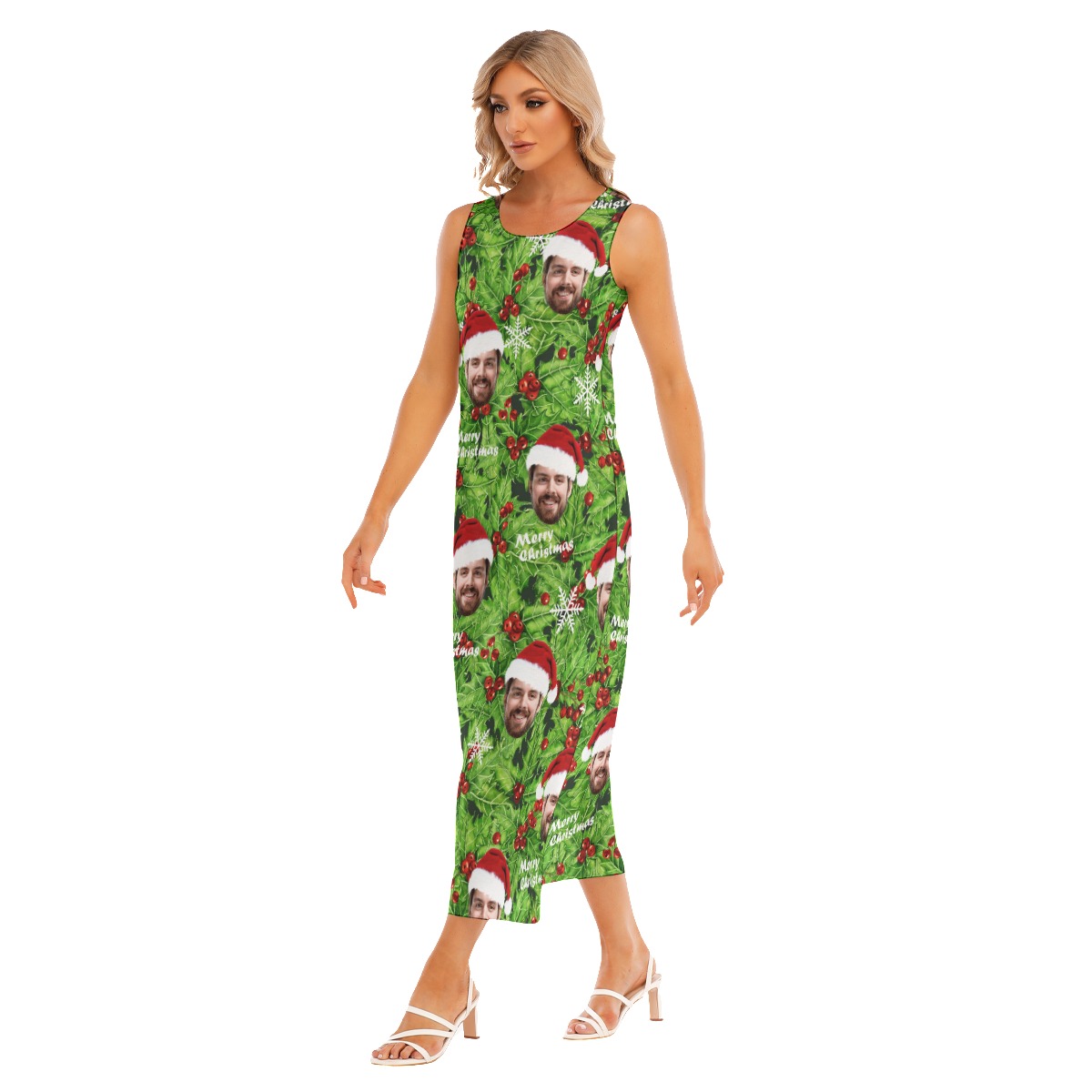 Hawaiian Christmas Dress Custom Face