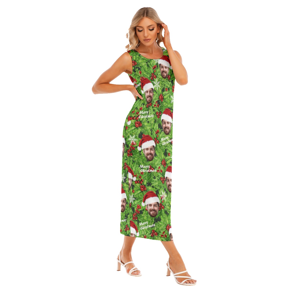 Hawaiian Christmas Dress Custom Face