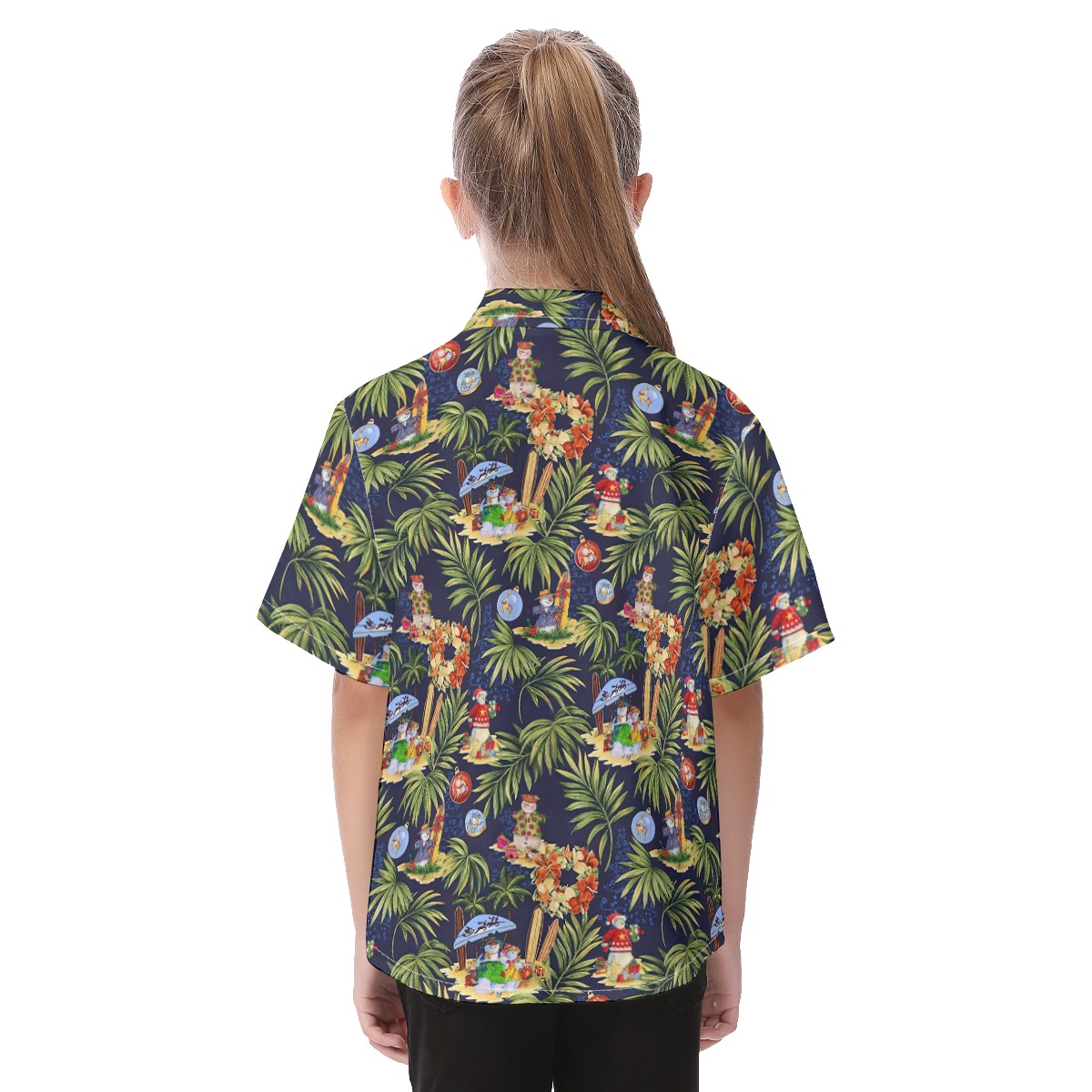 Cute Christmas Snowman Aloha Shirt For Kids