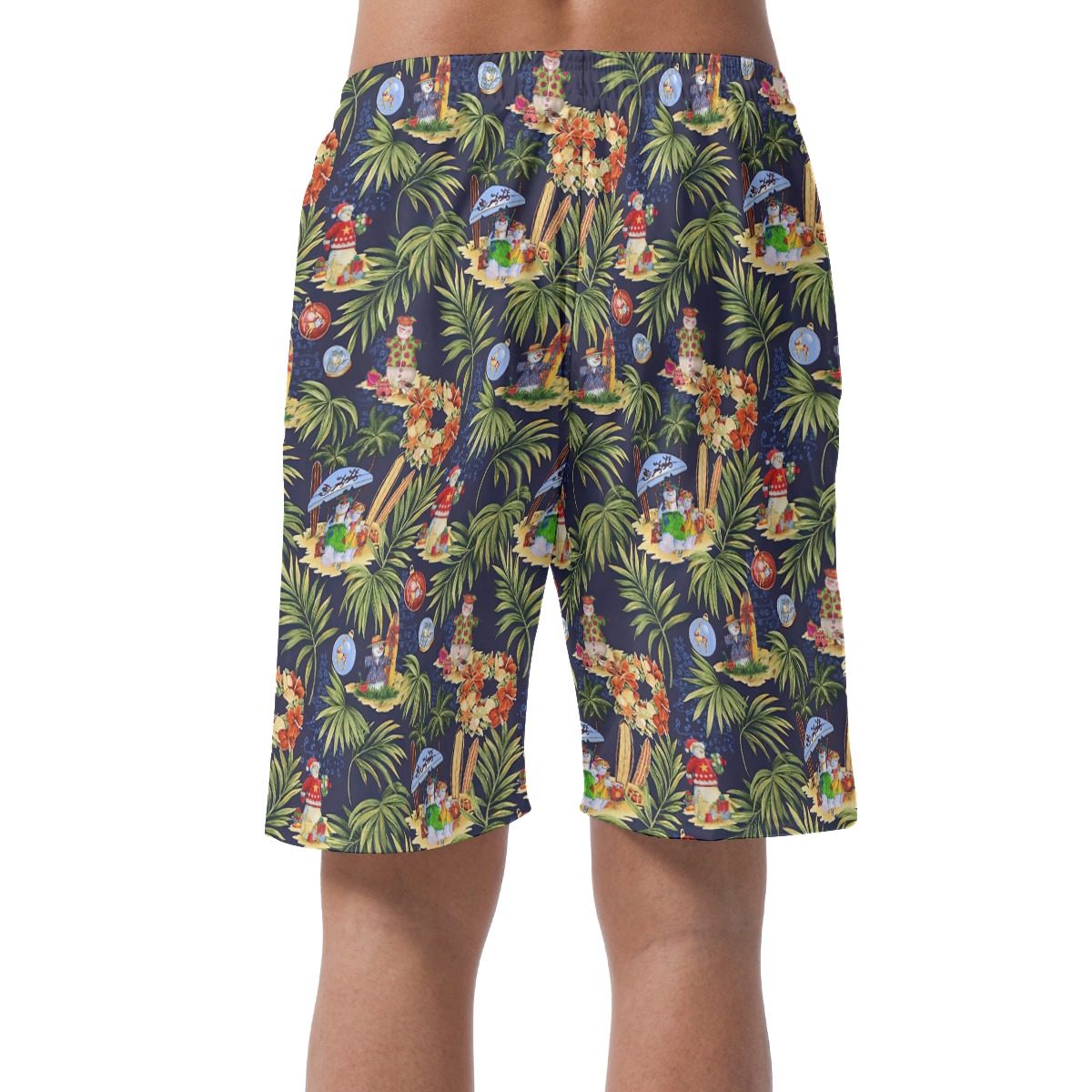 Snowmen On Beach Tropical Hawaiian Shorts For Men