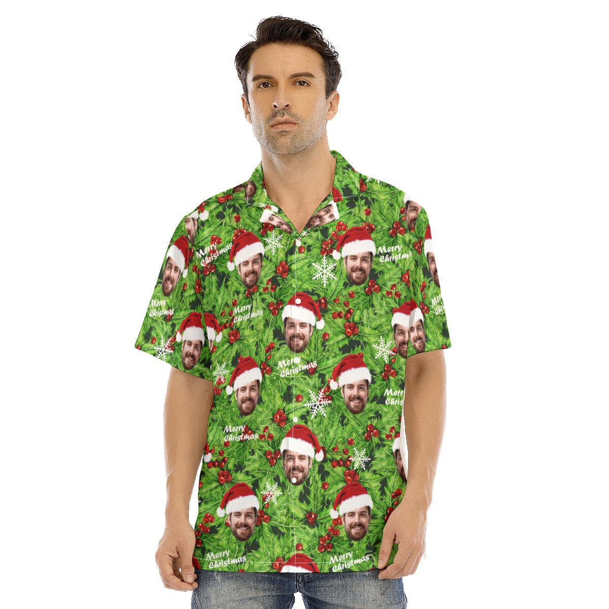 Christmas Hawaiian Shirt Custom Face - variant image 1